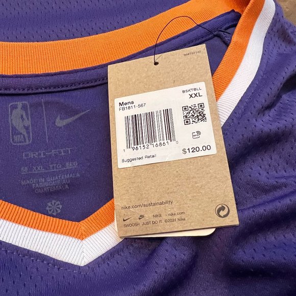 Nike Men’s Phoenix Suns Chris Paul #3 '22 Purple Icon Jersey Size 2XL fb1811-567 - Picture 11 of 12